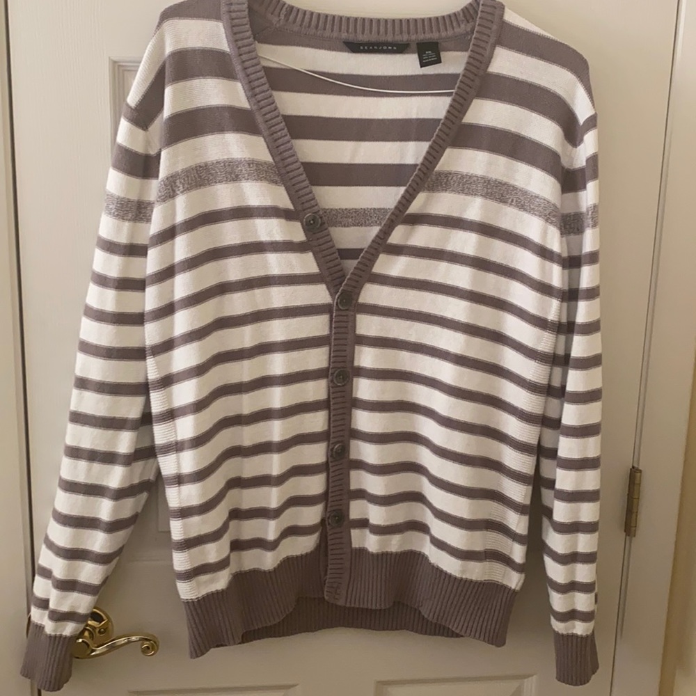 Mens Sean John Striped Cardigan Sweater XXL